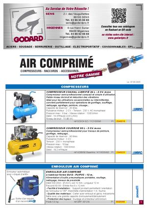 GODARD catalogue Air Comprimé