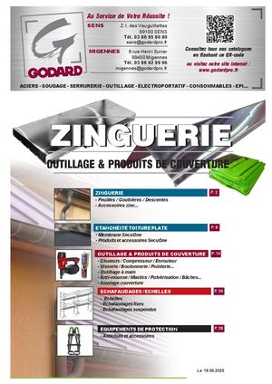 GODARD catalogue Zinguerie & Outillage et accessoires de couverture
