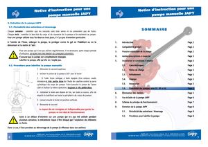 Notice Complete Pompe Manuelle Japy Fr