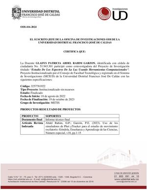 Estudio De Los Espectros De La Luz Usando Herramientas Computacionales