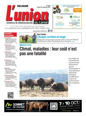 L'union Du Cantal N° 3830