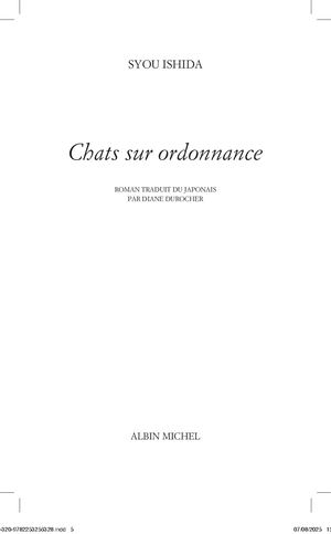 EXTRAIT - Chats sur ordonnance - Syou Ishida
