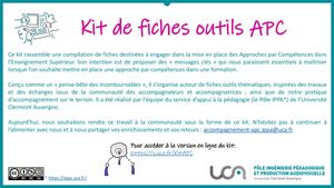 Kit de fiches outils "Approches Par Compétences"