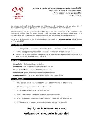 Offre Attaché Administratif Accompagnement Inclusion Coutances 2