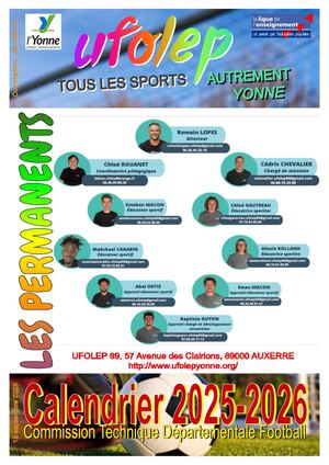 Edition Calendrier Ufolep Format Électronique 0