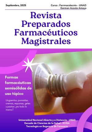 Revista De Formas Farmacéuticas Semisólidas
