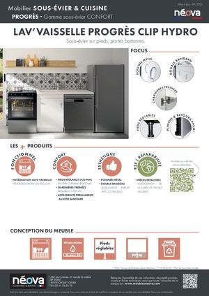 NÉOVA Fiche LAV'VAISSELLE PROGRÈS CLIP HYDRO