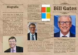 Folleto Biografia Bill Gates