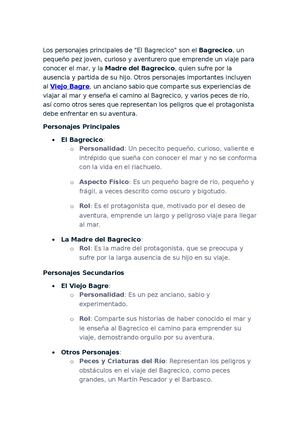 Los Personajes Principales De Bagrecico