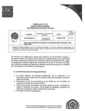 CIRCULAR GRADOS POR CEREMONIA NOVIEMBRE DE 2025
