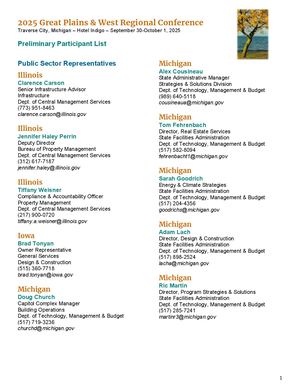 Great Plains & West Regional Preliminary Attendance with Contact Info 2025