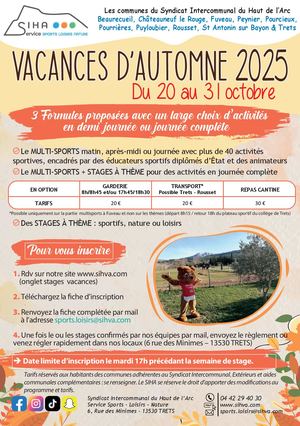 SIHA Vacance automne 2025