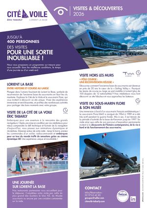 Visites Incentive Team Building Cité de la Voile 2026