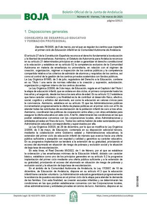 Decreto76 2025centros Educacion Infantil