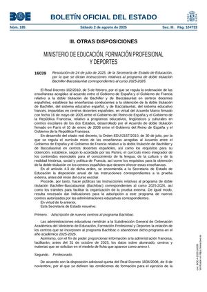 Resolucion24julio2025titulacion Bachiller Baccalaureat