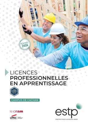 Plaquette Licence Topographie, Voirie Et Réseaux Divers | ESTP Paris