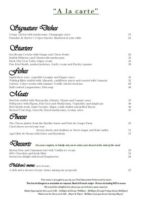 English List & Menus Autumn 2025