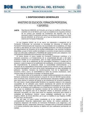 Real Decreto658 2024modifica Fp