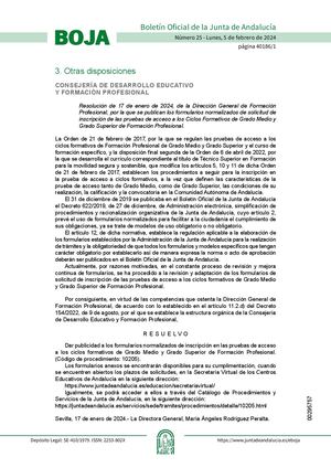 Resolucion17enero2024impresos Pruebas Acceso Fp
