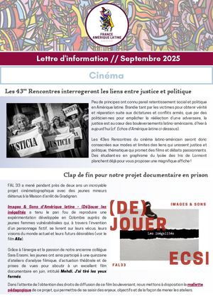 Lettre D'information Septembre 2025