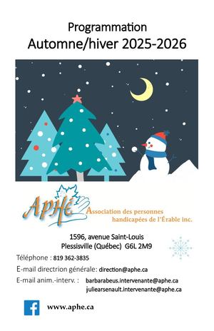 Programmation Automne Hiver 2025 2026 Aphé