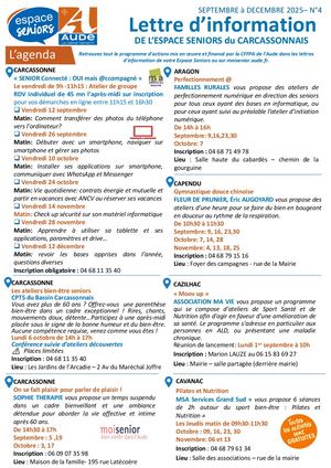 Lettre d'information Espace Senior Carcassonne