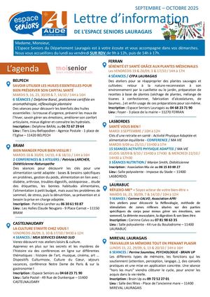 Lettre d'information Espace Senior Lauragais