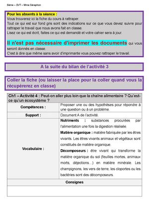 6 Ch1 A4 Cours (Réseaux Alimentaires)