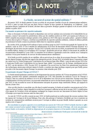 LA NOTE DU CESA N°607