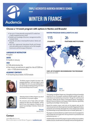 Short Programmes at Audencia