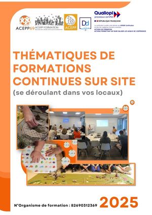Catalogue De Thématiques de Formation de l'ACEPP 69