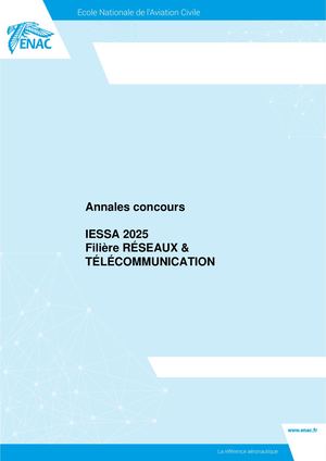 Annales IESSA 2025 - Réseaux Et Télécommunication
