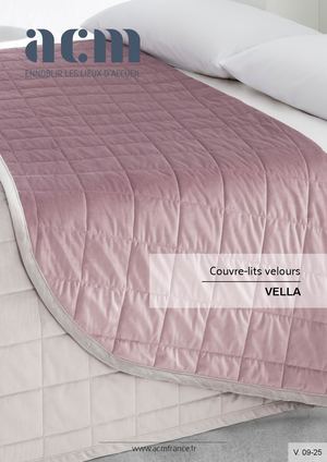 ACM Catalogue Couvre Lits Unis Velours VELLA Ref 5908