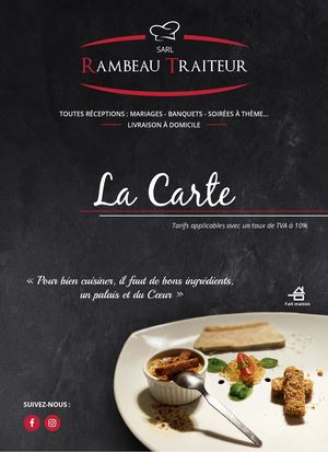 Carte Rambeau Traiteu 2025