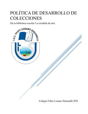 Política De Desarrollo De Colecciones