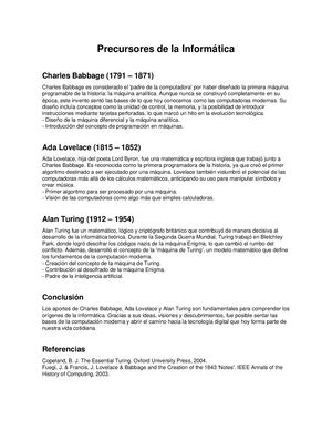 Precursores Informatica