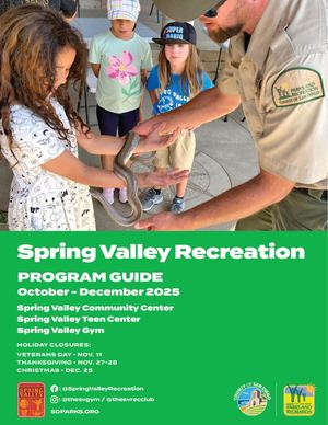 Oct. - Dec. 2025: Spring Valley Community Center Program Guide