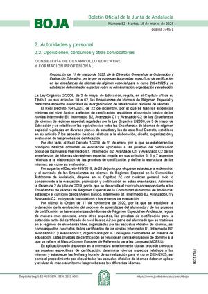 Resolucion11marzo2025convocatoria Pruebas Certificacion Idiomas