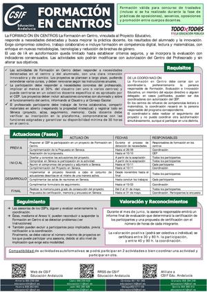 Formación En Centros 2025 2026