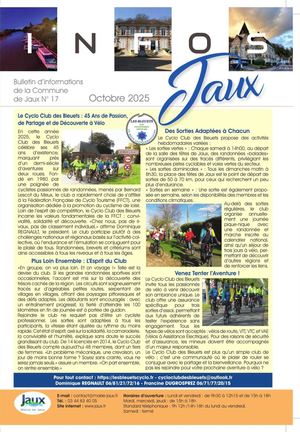 Infos Jaux Octobre 2025