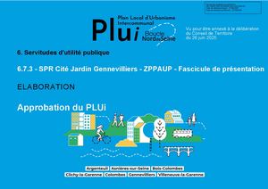 6 7 3 -SPR Cité Jardin Gennevilliers  - Zppaup Fascicule De Presentation - Approbation