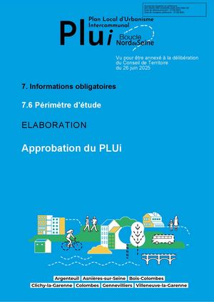 7 6 Délibérations Relatives Aux Périmètres D’études - Approbation