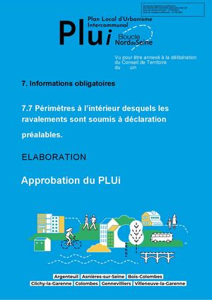 7 7 Délibération Relatives Aux Ravalement - Approbation
