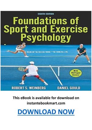 Foundations Of Sport And Exercise Psychology 8th Edition Pdf