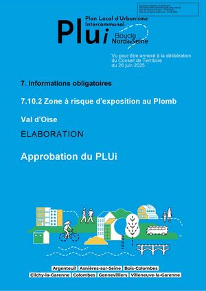 7 10 2 Zone à Risque D’exposition Au Plomb Val D’Oise - Approbation