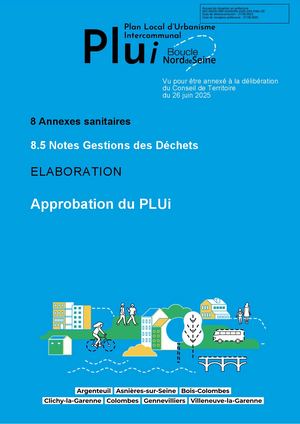 8 5 - Notes Gestions Des Déchets - Approbation