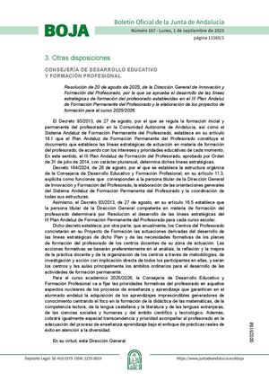 Resolucion20agosto2025plan Formacion Profesorado