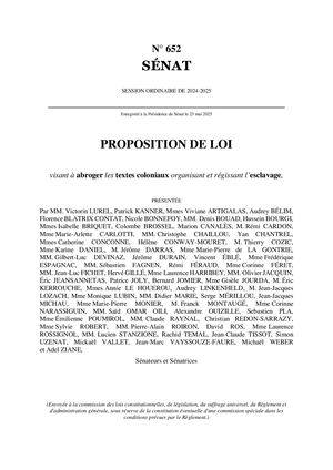PPL Abrogation du code noir et des textes coloniaux