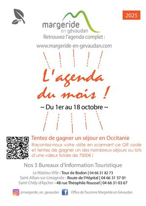 Agenda du 1er au 18 octobre 2025