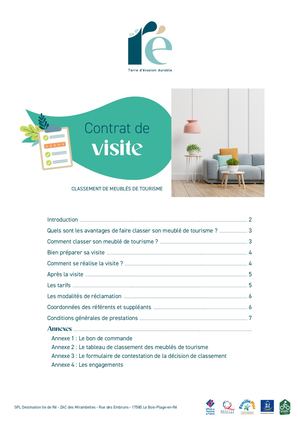 Contrat De Visite classement